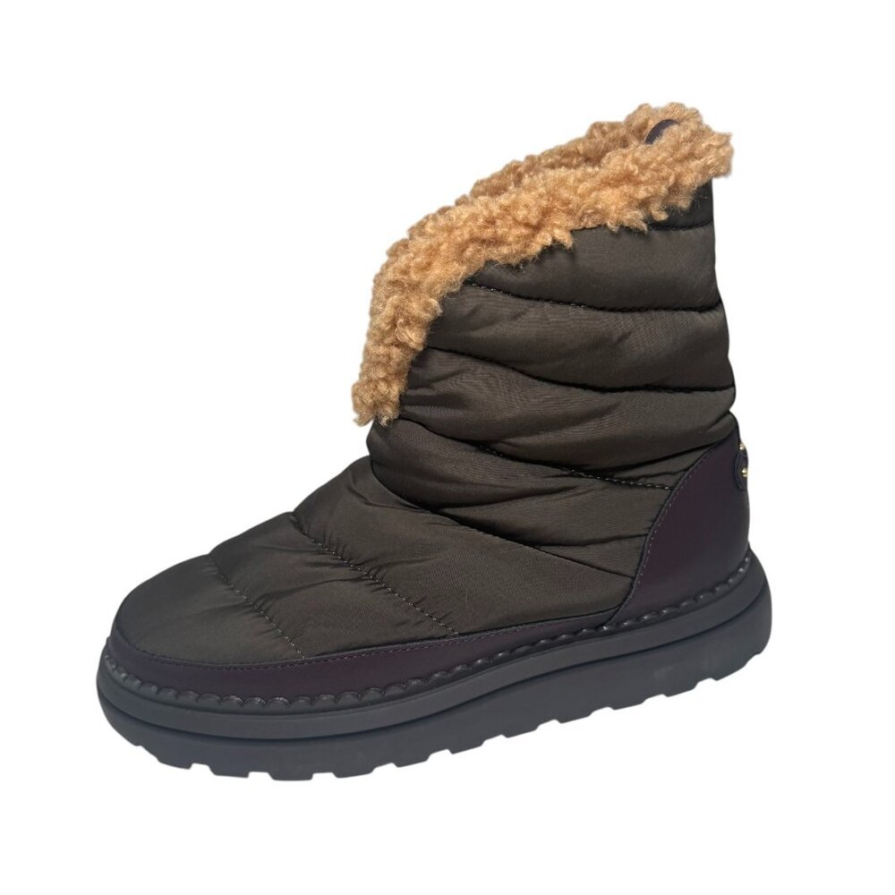 Sam Edelman Women's Ozie Puffer Bootie,‎ Army Green/Coffee, Size 7.5 NEW
